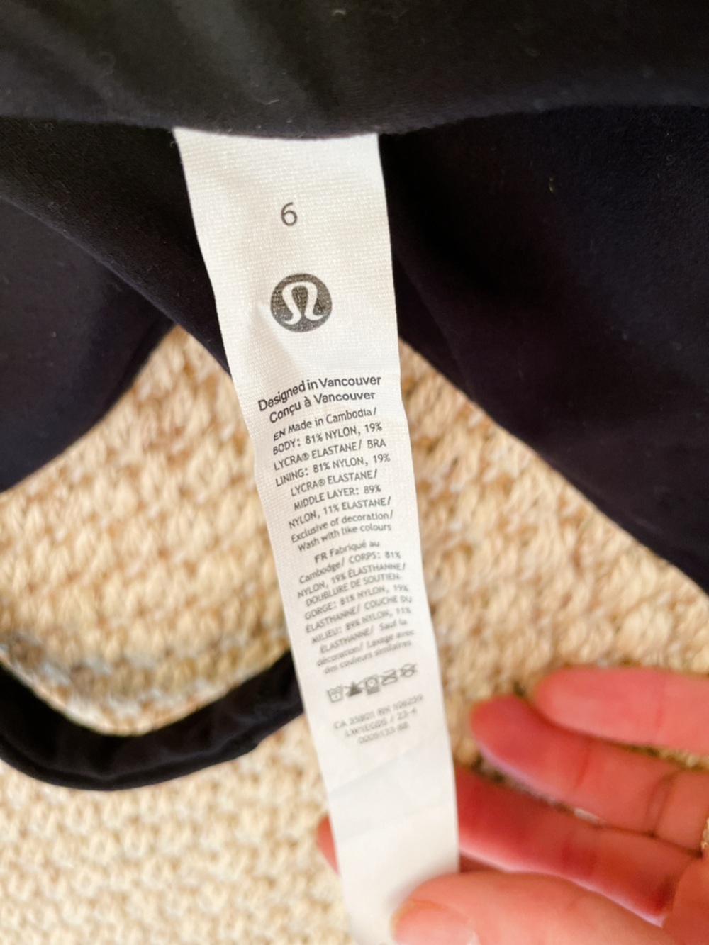 Lululemon Align Tank Top Women’s Size 6 Black Built-In Bra Yoga Pilates - Picture 7 of 7